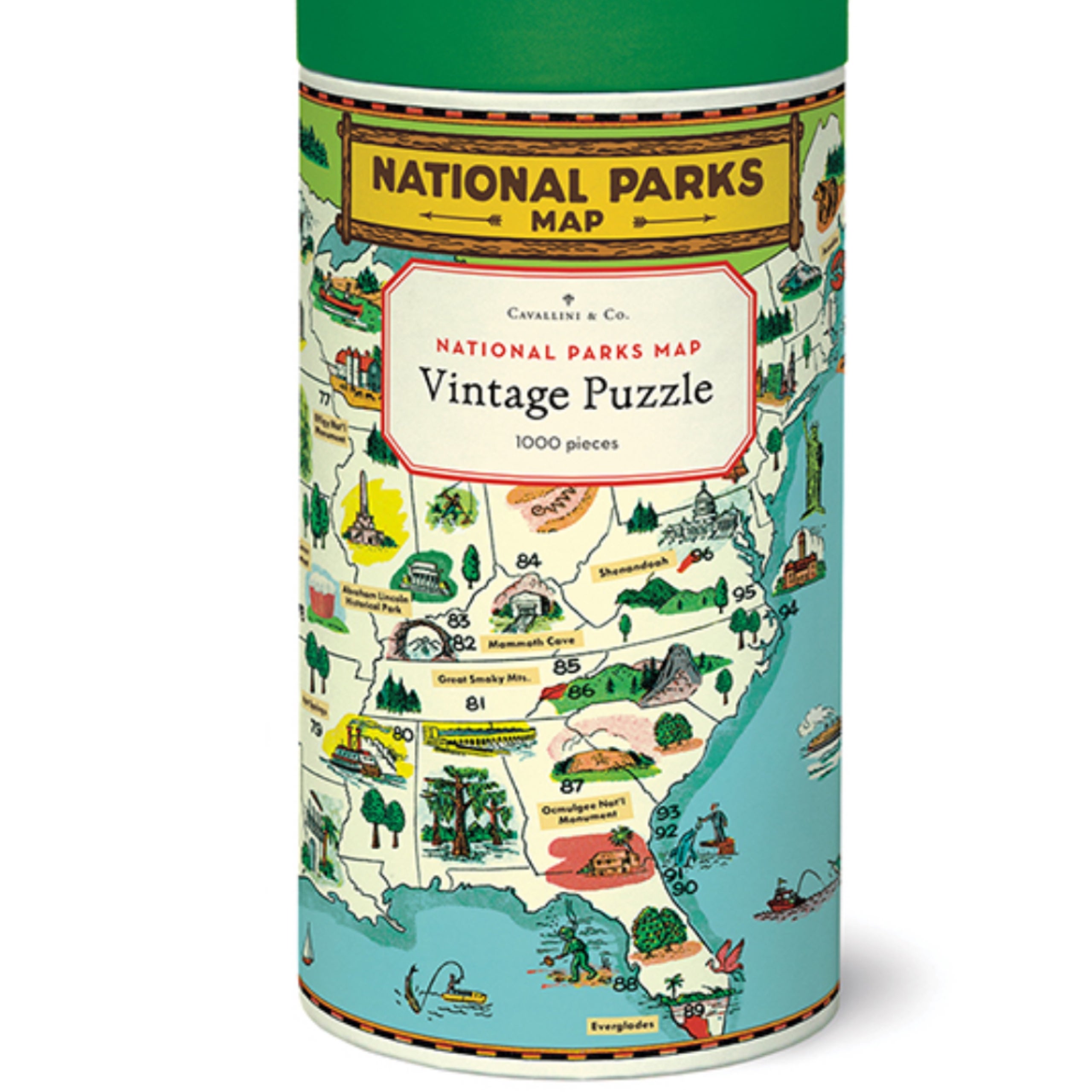National Parks Map 1,000 Piece Puzzle | Christian Rae Designs